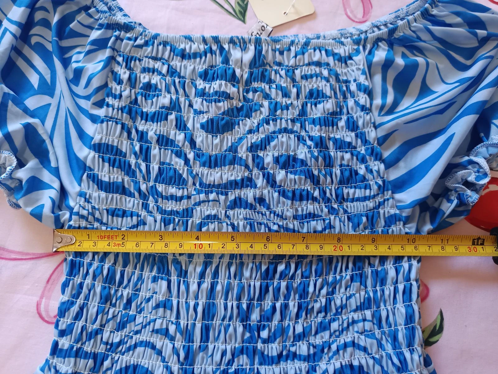 Azul Psychedelisch Bedrukt Jurk Nieuw One Size | Robe blue Psychédélique Neuf – photo 6